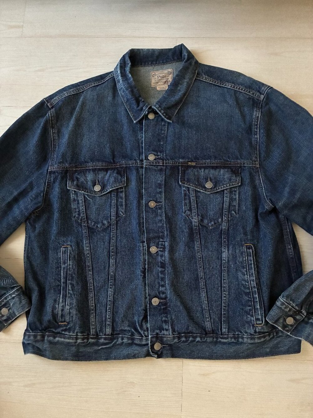 Polo Ralph Lauren Dark Wash Denim Trucker Jacket Size 2TG